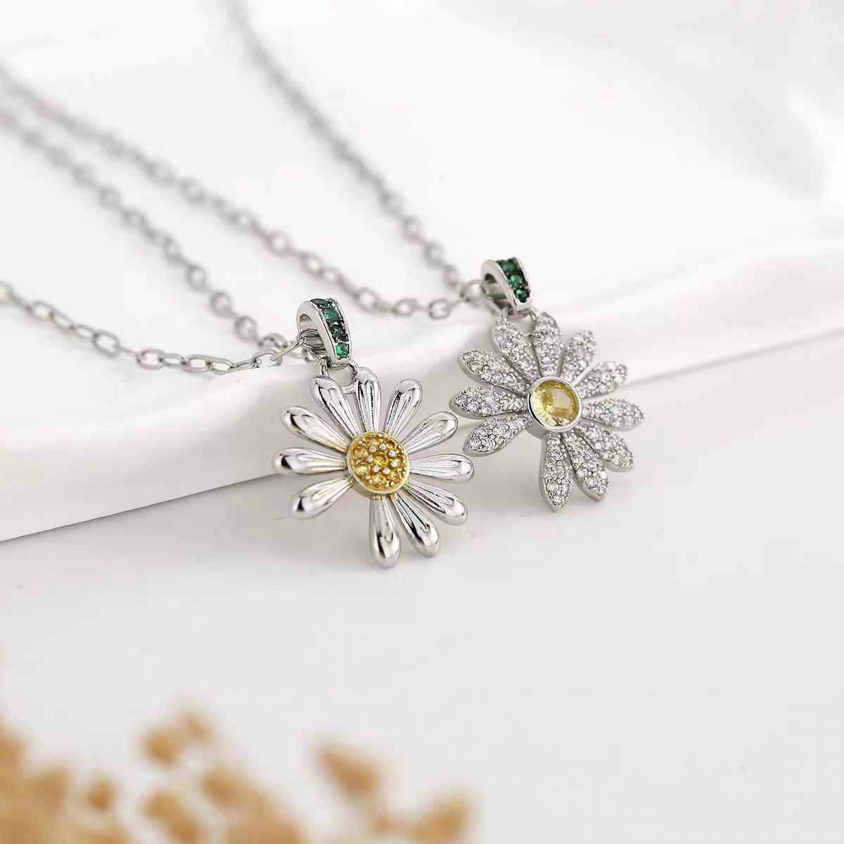 Delicate Daisy Flower Necklace Secondary image