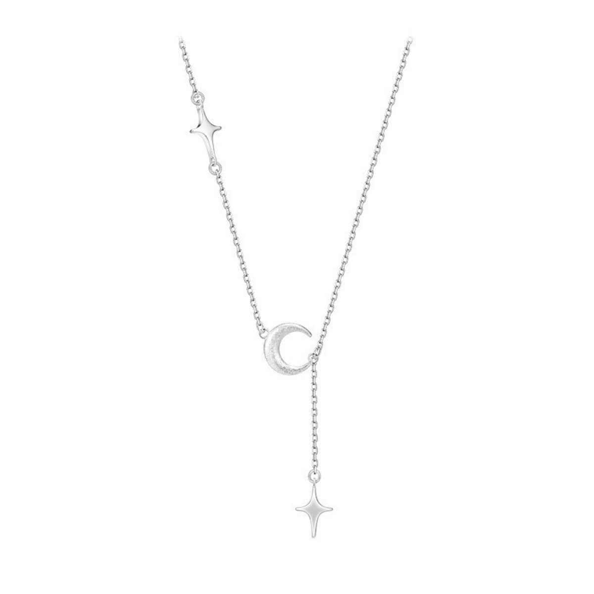 Star and moon pendant necklace in 925 sterling silver — additional view 4