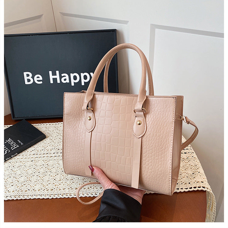 Shoulder tote bag shown from back angle