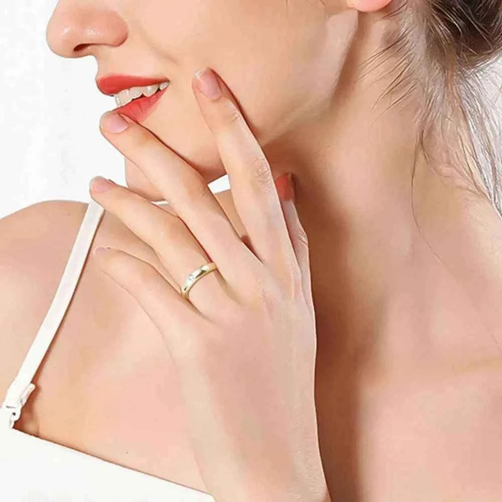 925 Sterling Silver Inlaid Moissanite Ring-Rings-Splashis-Splashis