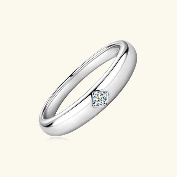 925 Sterling Silver Inlaid Moissanite Ring-Rings-Splashis-Splashis