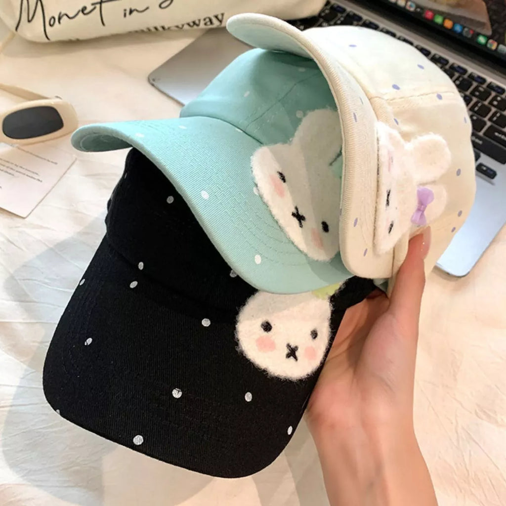 Bunny polka dot baseball cap — primary view