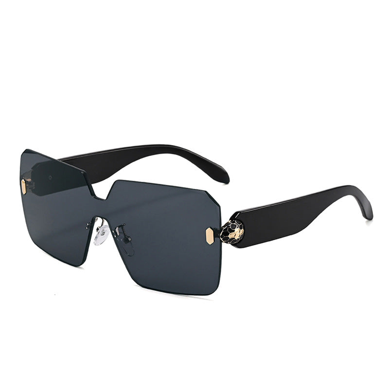 Sunglasses shown from side angle