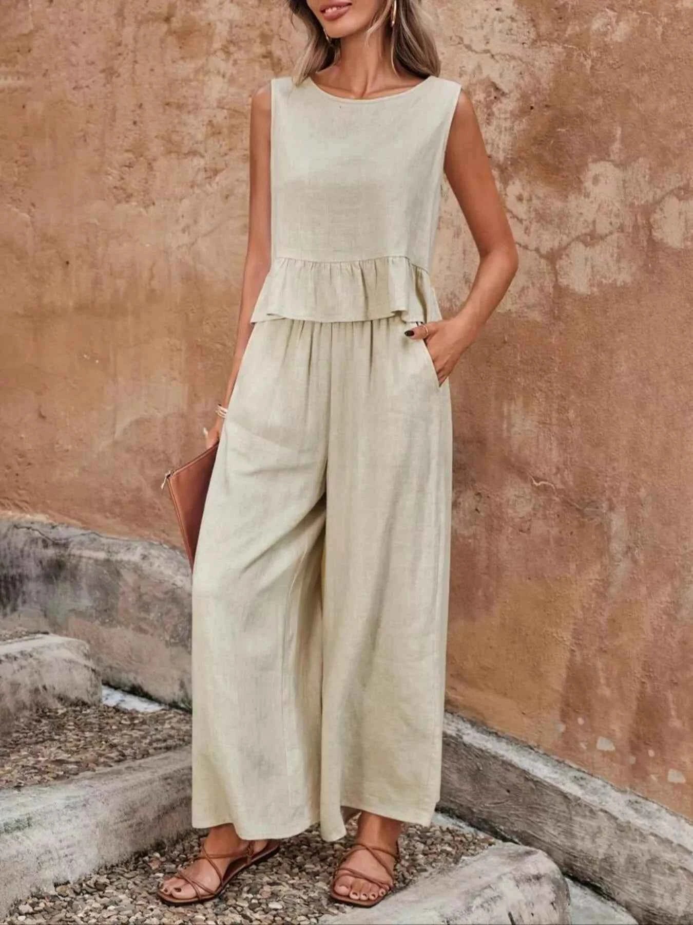 Feminine Ruffle Two-Piece Set Sekundär produktbild