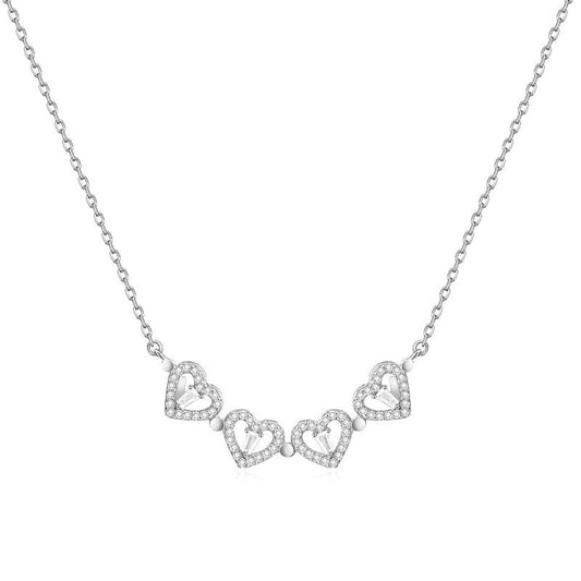 Four-Leaf Clover Heart Necklace - Splashis