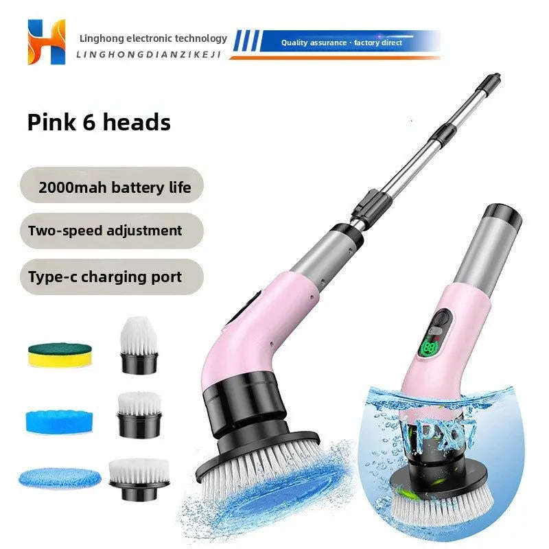 Cordless Electric Cleaning Brush Splashis bathroom cleaning brush bathroom power brush bathtub cleaner cordless cleaning brush deep cleaning tool electric scrub brush electric spin scrubber electric tile cleaner floor scrubber grout cleaner