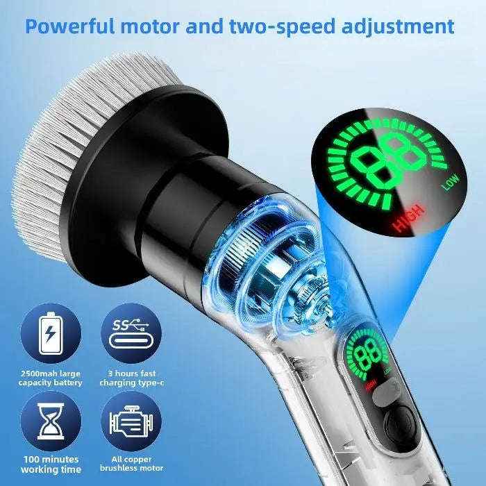 Cordless electric cleaning brush — primary view Main image