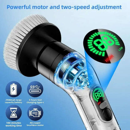 Cordless Electric Cleaning Brush Splashis bathroom cleaning brush bathroom power brush bathtub cleaner cordless cleaning brush deep cleaning tool electric scrub brush electric spin scrubber electric tile cleaner floor scrubber grout cleaner