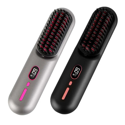 Cordless Hair Straightener Brush Splashis 12 heat settings 12 Heat Settings (248-446°F) 12 Temps & 40-Min Battery | Portable Frizz-Free Styling Anywhere 30 second heat up adjustable heat brush adjustable temperature brush affordable luxury