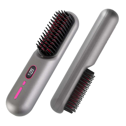 Cordless Hair Straightener Brush Splashis 12 heat settings 12 Heat Settings (248-446°F) 12 Temps & 40-Min Battery | Portable Frizz-Free Styling Anywhere 30 second heat up adjustable heat brush adjustable temperature brush affordable luxury
