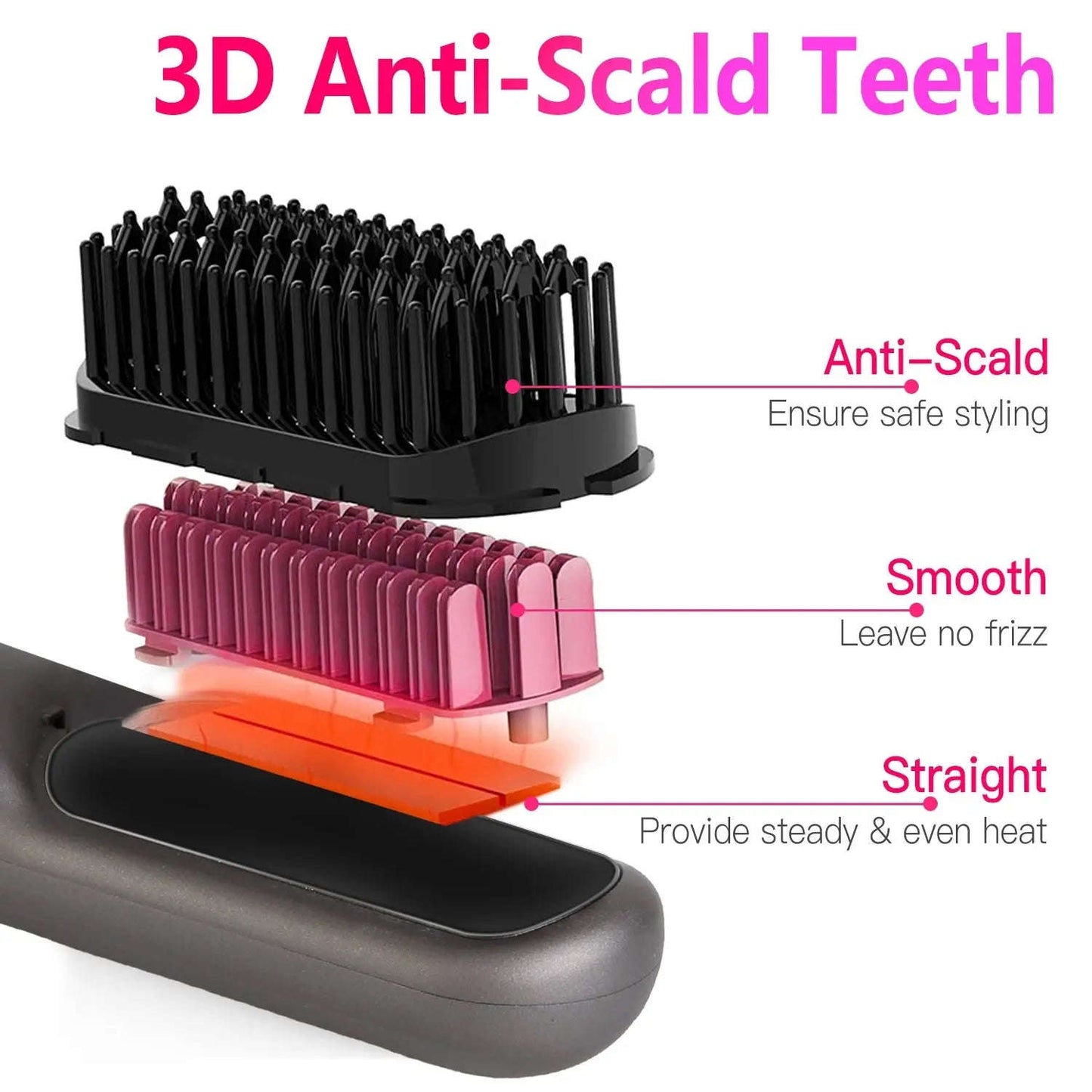 Cordless Hair Straightener Brush Splashis 12 heat settings 12 Heat Settings (248-446°F) 12 Temps & 40-Min Battery | Portable Frizz-Free Styling Anywhere 30 second heat up adjustable heat brush adjustable temperature brush affordable luxury