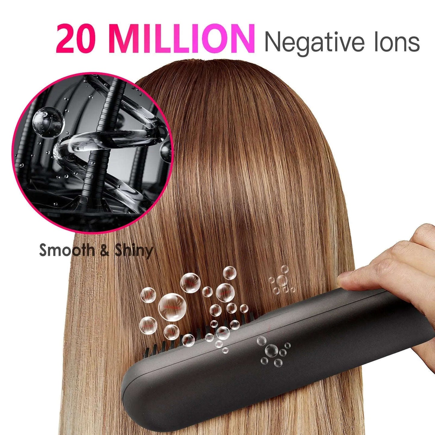 Cordless Hair Straightener Brush Splashis 12 heat settings 12 Heat Settings (248-446°F) 12 Temps & 40-Min Battery | Portable Frizz-Free Styling Anywhere 30 second heat up adjustable heat brush adjustable temperature brush affordable luxury