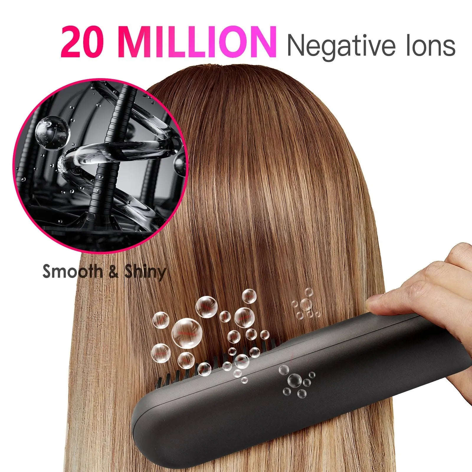 Cordless Hair Straightener Brush Splashis 12 heat settings 12 Heat Settings (248-446°F) 12 Temps & 40-Min Battery | Portable Frizz-Free Styling Anywhere 30 second heat up adjustable heat brush adjustable temperature brush affordable luxury