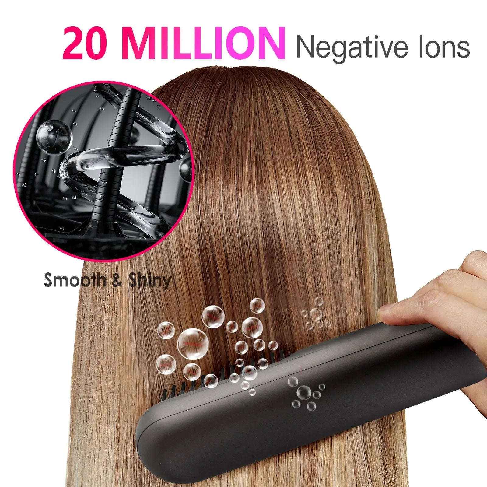 Cordless hair straightener brush — additional view 8