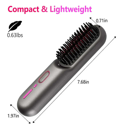 Cordless Hair Straightener Brush Splashis 12 heat settings 12 Heat Settings (248-446°F) 12 Temps & 40-Min Battery | Portable Frizz-Free Styling Anywhere 30 second heat up adjustable heat brush adjustable temperature brush affordable luxury
