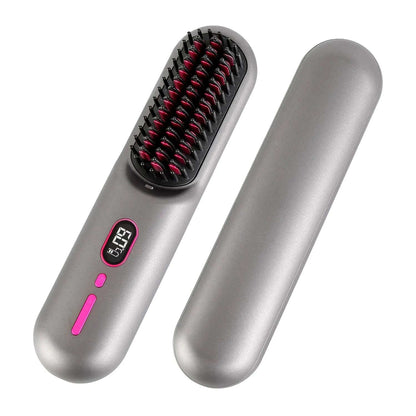 Cordless Hair Straightener Brush Splashis 12 heat settings 12 Heat Settings (248-446°F) 12 Temps & 40-Min Battery | Portable Frizz-Free Styling Anywhere 30 second heat up adjustable heat brush adjustable temperature brush affordable luxury