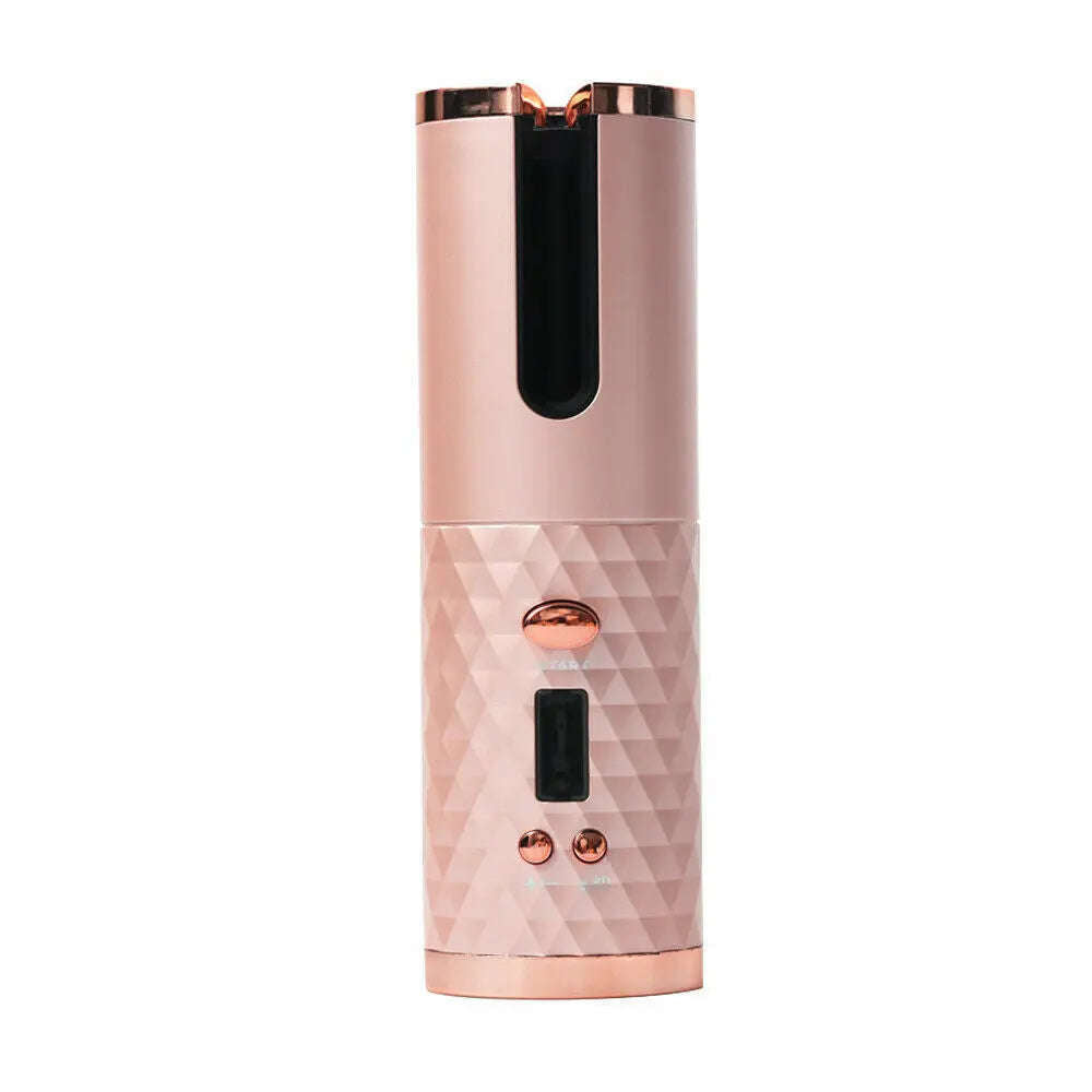 Cordless Wireless Hair Curler Splashis 5000mAh Battery 6 Temperature Settings adjustableheat Alternating Curls Anti-Scald Design Anti-Tangle Technology At-Home Salon Auto Curler Auto Shut-Off auto-rotating Automatic Rotation Beauty Gadget