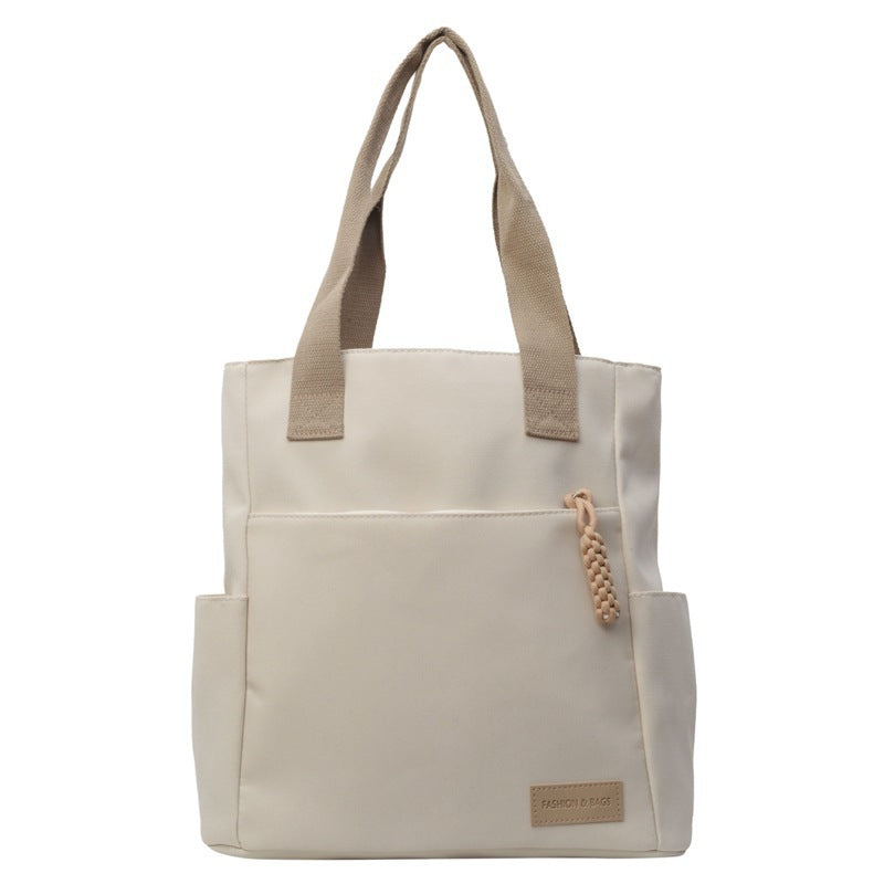 Canvas tote bag shown from back angle