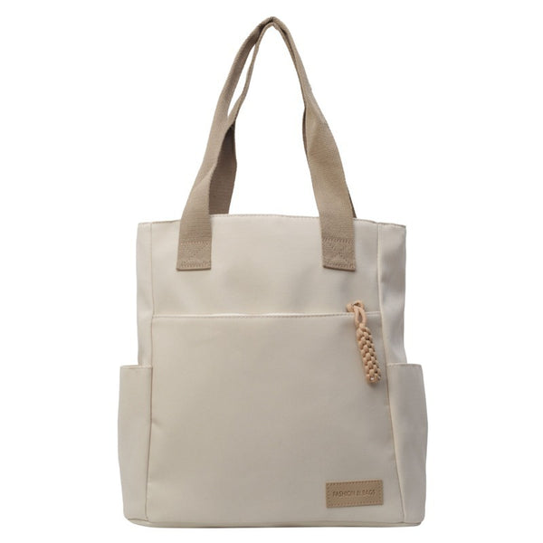 Canvas tote bag shown from back angle