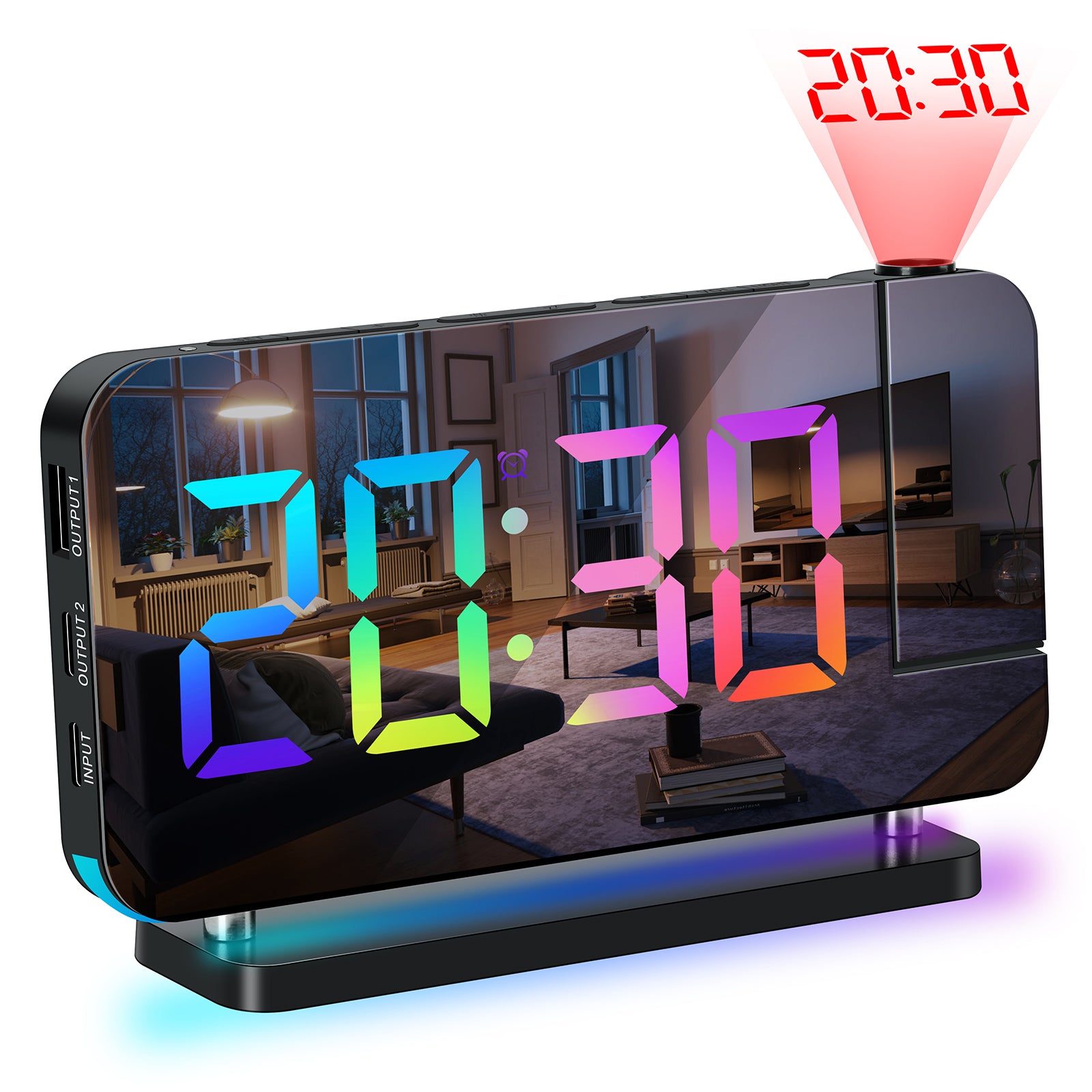 RGB LED Projection Alarm Clock with Ambient Lighting Zweitbild