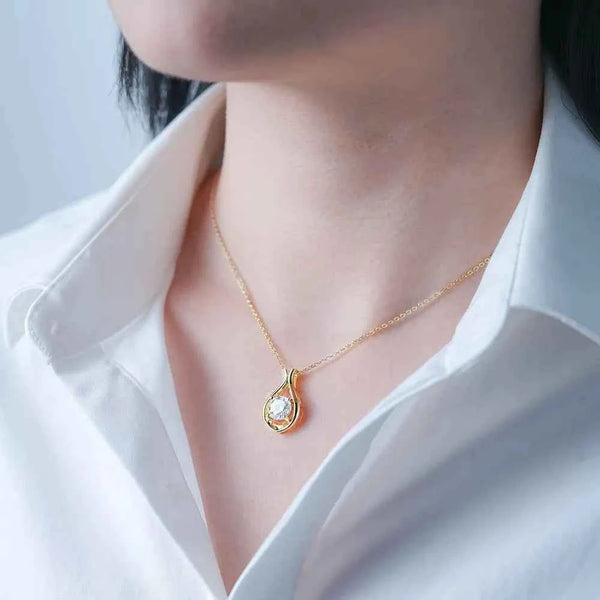 2ct D color moissanite necklace in 925 sterling silver — additional view 8
