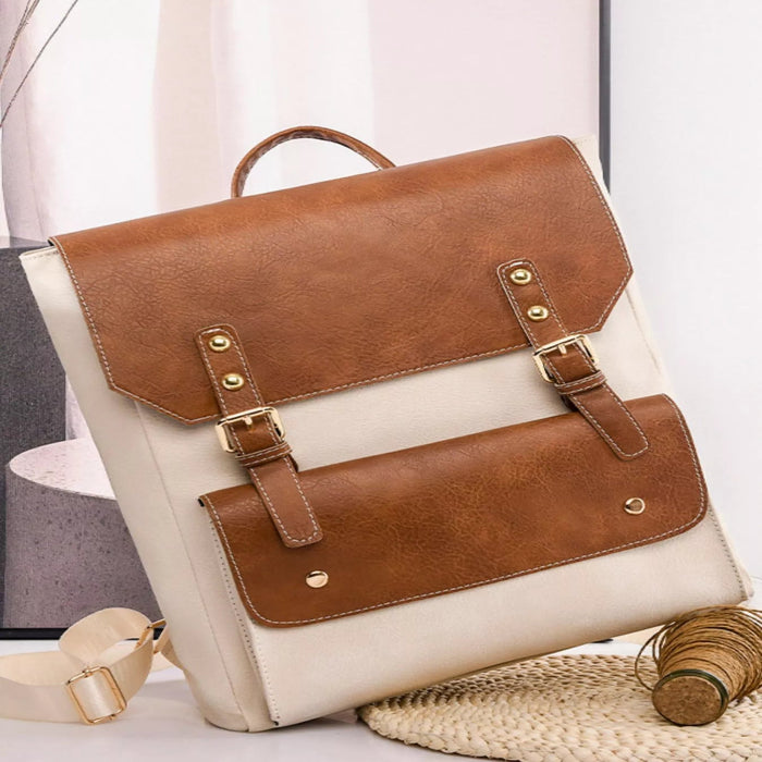 Two tone buckle backpack — primary view Main image