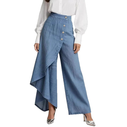 Stylish Wide-Leg Casual Pants - Splashis