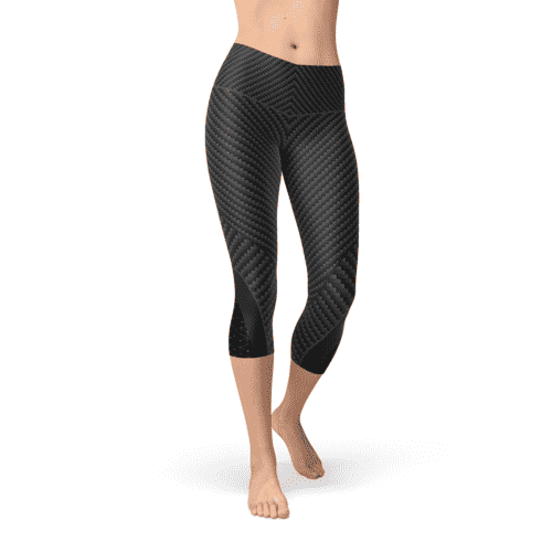 Carbon fiber print sports capri leggings — primary view Main image