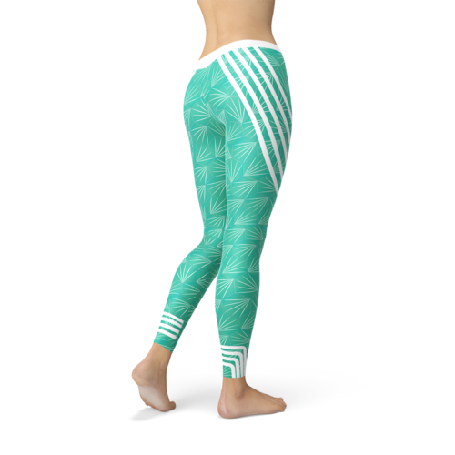 Turquoise Sports Leggings - Splashis