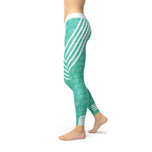 Turquoise Sports Leggings - Splashis