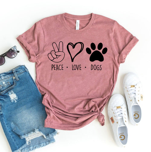 Peace Love Dogs T-shirt - Splashis
