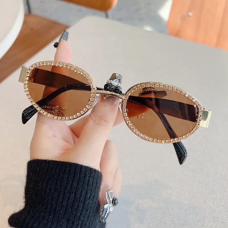 Rhinestone oval sunglasses — additional view 2