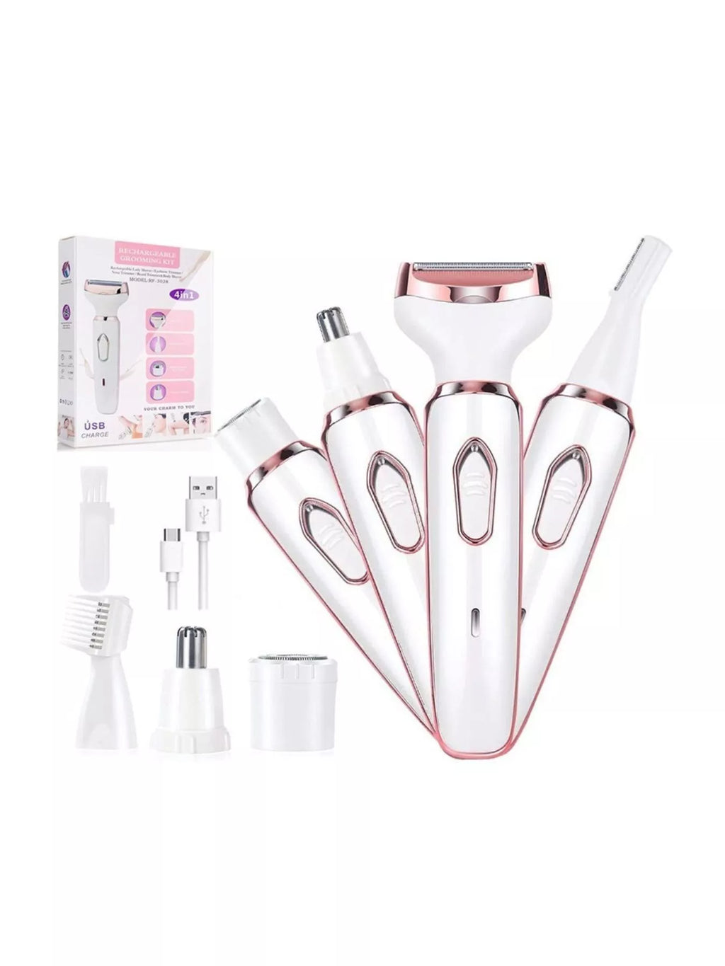 4-in-1 women's electric razor and trimmer — additional view 2