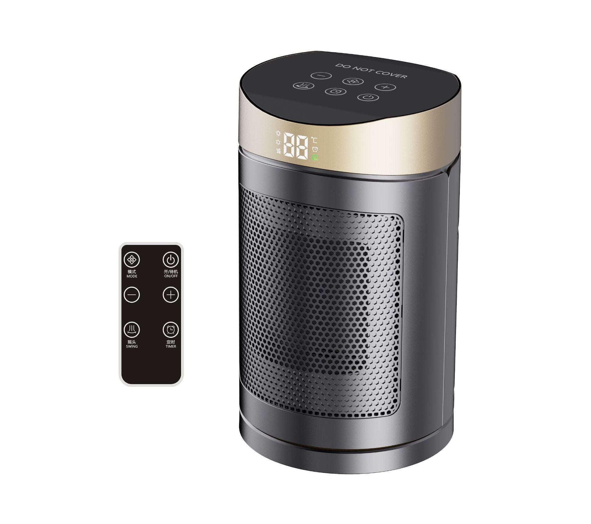 Desktop Graphene Heater with Voice Control and ECO Mode Splashis 1500W-heater 2000W-heater 2024-heater 3-speed-heater 30-square-meter-coverage 36dB-heater adaptive-warmth adjustable-thermostat advanced-heater aerospace-heating affordable-warmth