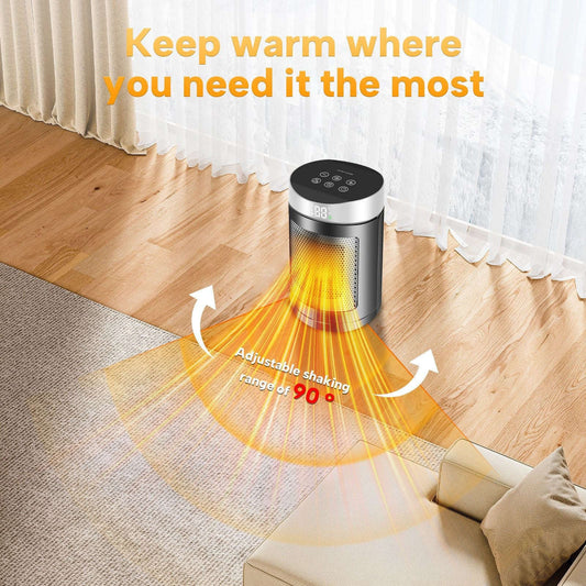 Desktop Graphene Heater with Voice Control and ECO Mode Splashis 1500W-heater 2000W-heater 2024-heater 3-speed-heater 30-square-meter-coverage 36dB-heater adaptive-warmth adjustable-thermostat advanced-heater aerospace-heating affordable-warmth