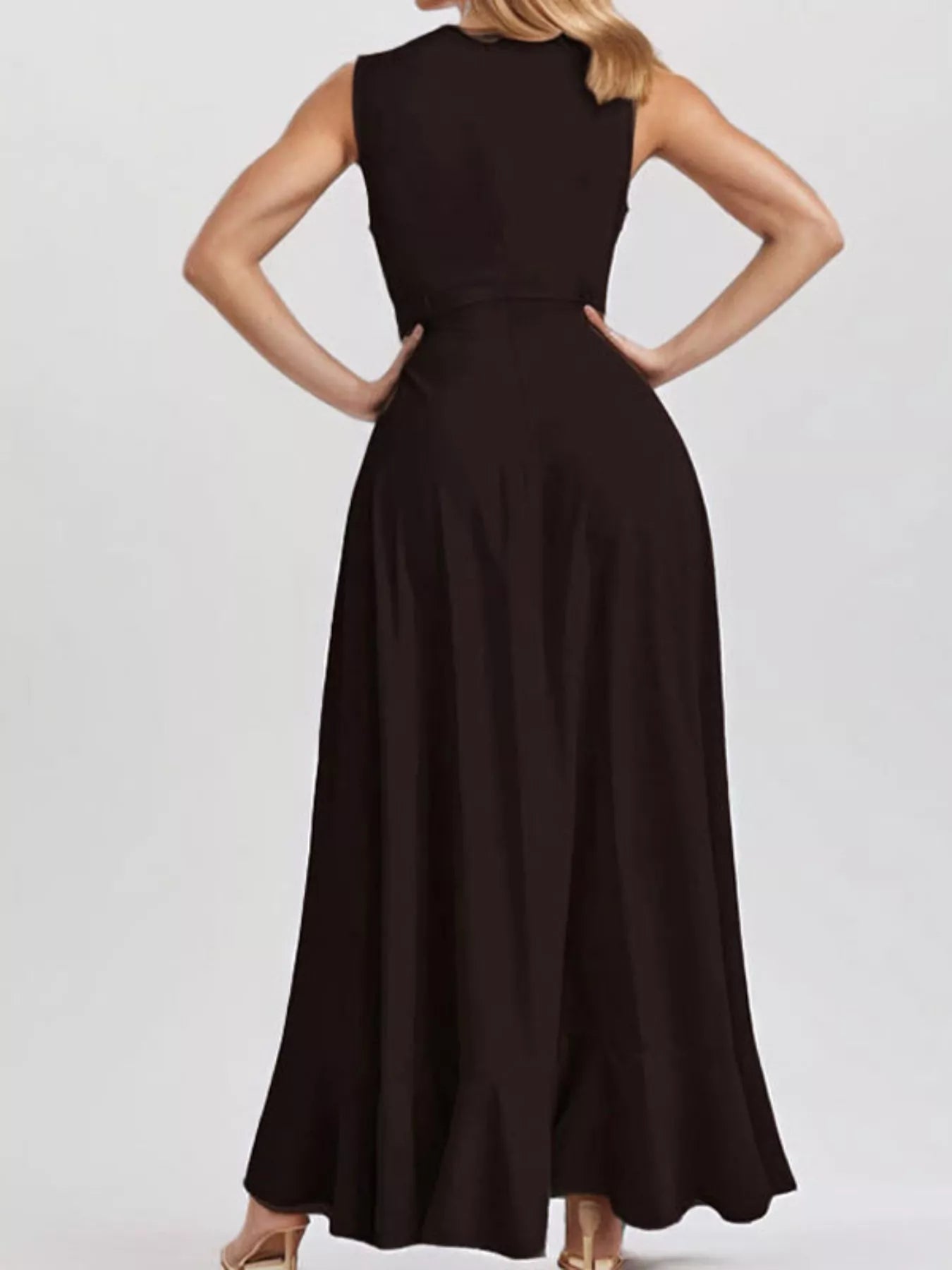 Full Size Ruffled High-Low Maxi Dress Plus Size-Maxi Dress.-Splashis-Splashis