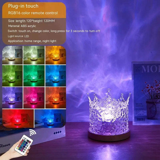Dynamic Water Ripple Lamp Splashis 3D-light-projector 3D-lighting 3dtechnology aesthetic-lighting aesthetic-room-decor ambient-lighting ambient-room-lighting anxiety-relief apartment-decor bedroom-decor bedroom-lighting bedside-lamp