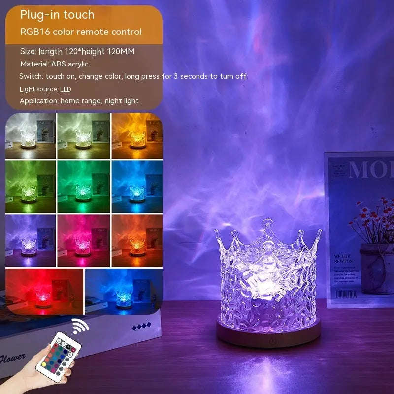 Dynamic Water Ripple Lamp Splashis 3D-light-projector 3D-lighting 3dtechnology aesthetic-lighting aesthetic-room-decor ambient-lighting ambient-room-lighting anxiety-relief apartment-decor bedroom-decor bedroom-lighting bedside-lamp
