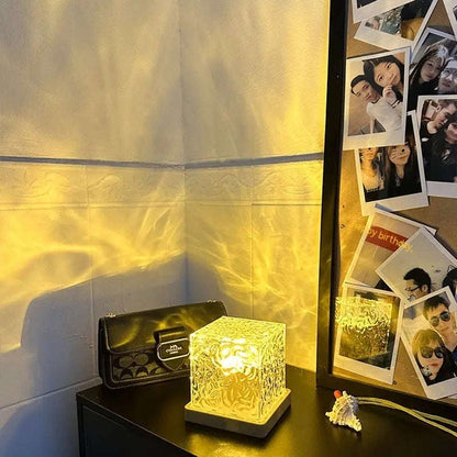 Dynamic Water Ripple Lamp Splashis 3D-light-projector 3D-lighting 3dtechnology aesthetic-lighting aesthetic-room-decor ambient-lighting ambient-room-lighting anxiety-relief apartment-decor bedroom-decor bedroom-lighting bedside-lamp