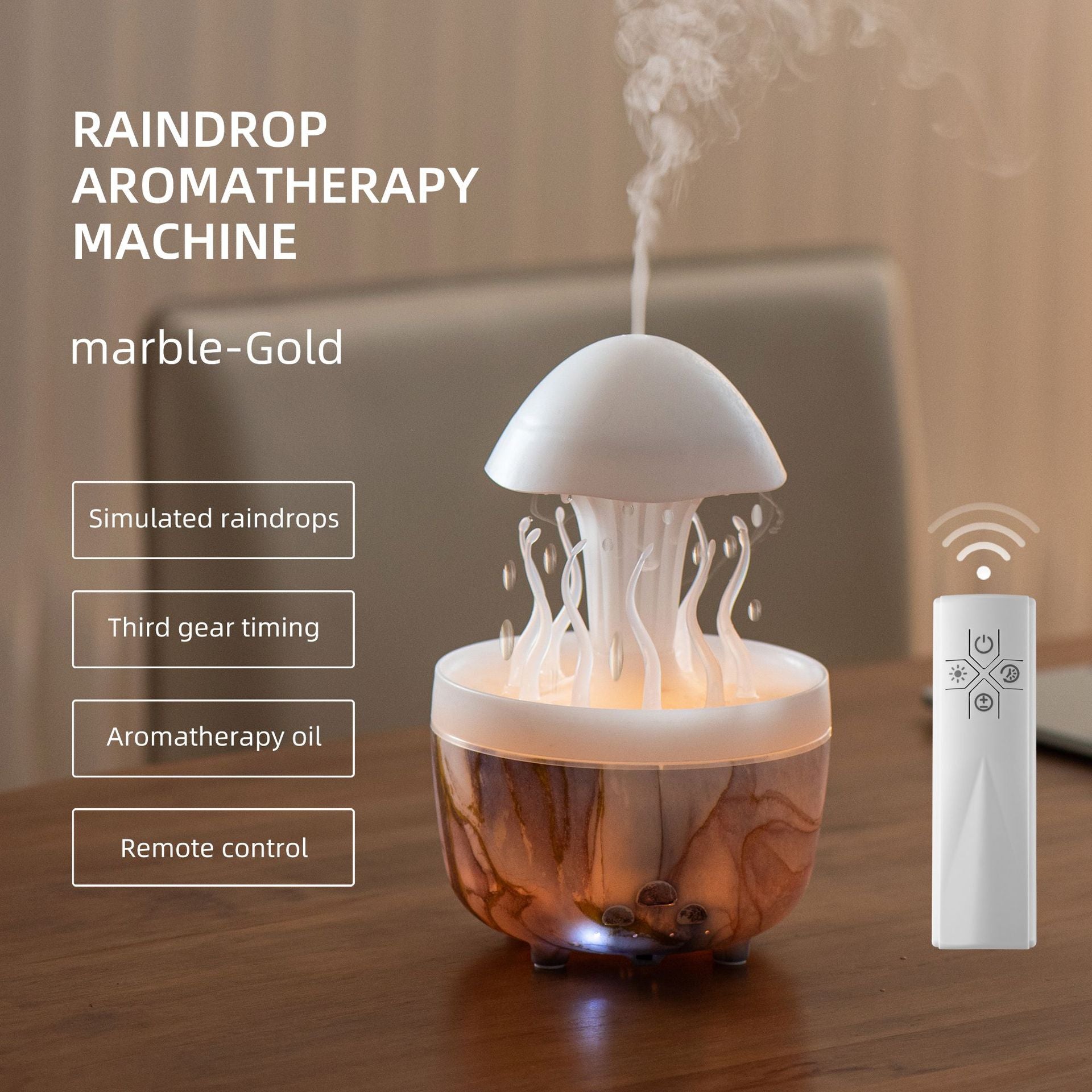 Jellyfish humidifier with rotating mist effect view 19