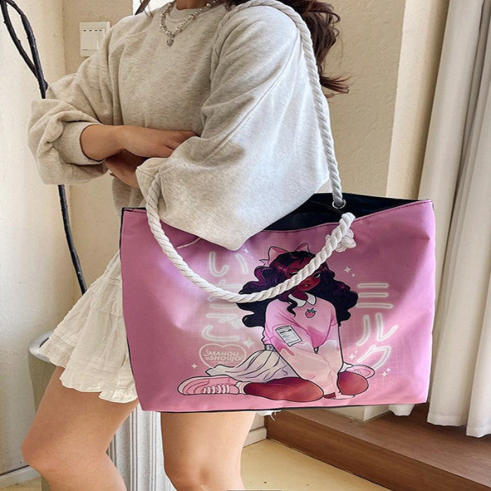 Printed Canvas Tote Bag product photo Main image