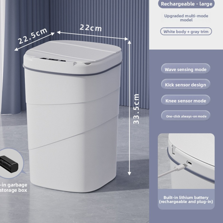 Trash can size and capacity diagram