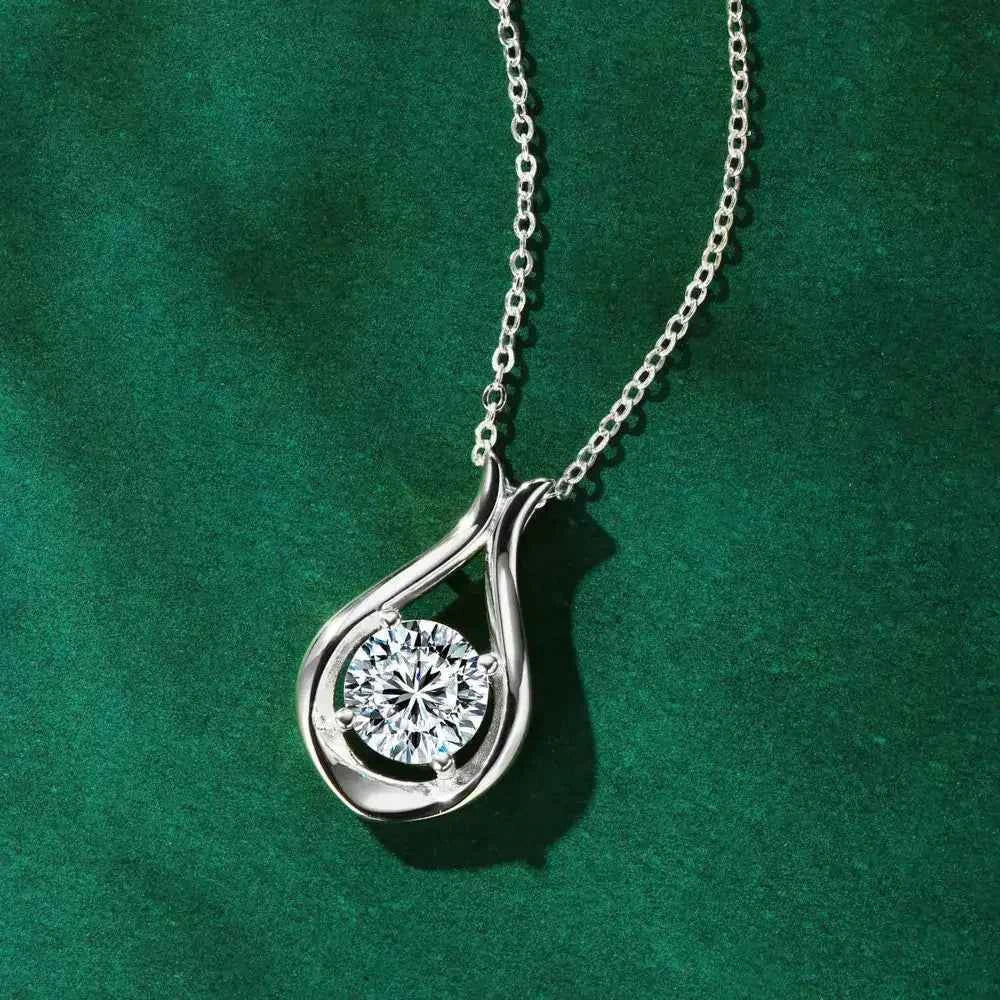 2ct D color moissanite necklace in 925 sterling silver — additional view 5