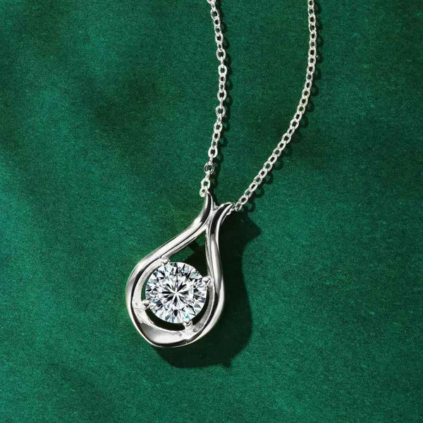 2ct D color moissanite necklace in 925 sterling silver — additional view 5