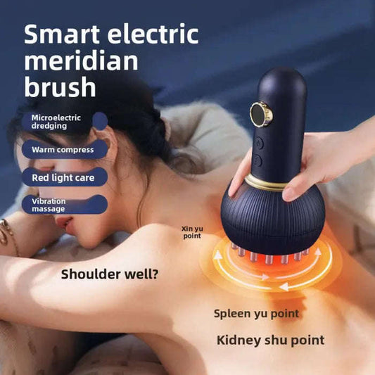 Electric Gua Sha Scraping Massager Splashis 1200mAh massager 40-55 degree massager 5 in 1 massager 5-in-1-therapy-device ABS massager ABS plastic massager acupuncture-alternative adjustable intensity massager adjustable-heat-massager
