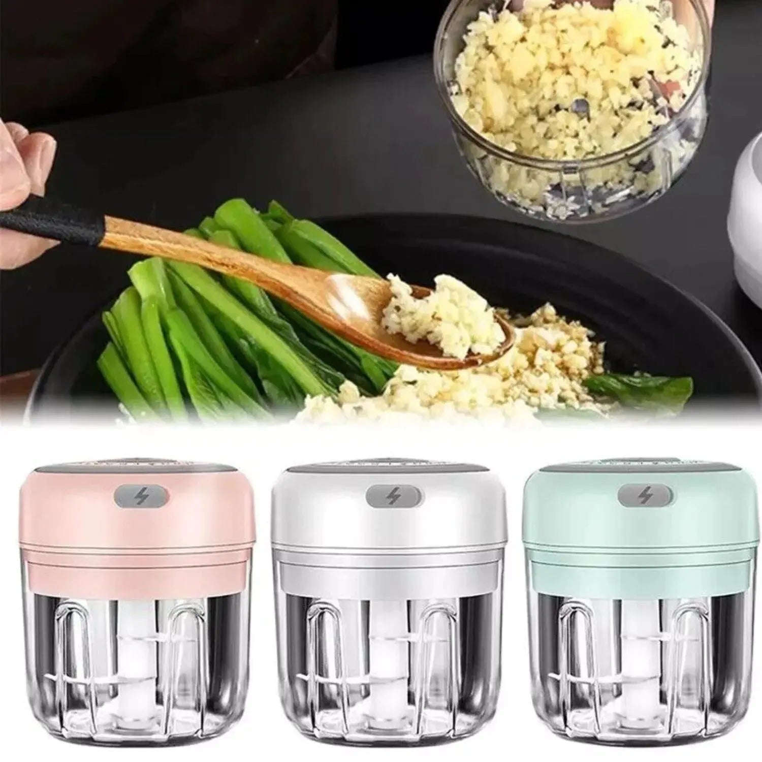 Electric Onion & Garlic Chopper Splashis 300ml-chopper 304-stainless-steel 37w-motor accessible-cooking accident-free-cooking additive-free-cooking apartment-kitchen arthritis-friendly baby-food-chopper baby-food-maker baby-food-processor