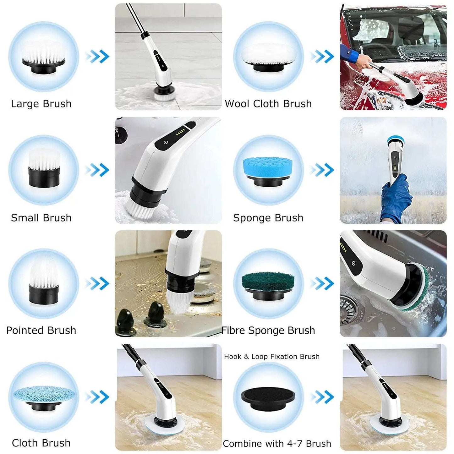 Electric Spin Scrubber Splashis bathroom cleaner cleaning brush cleaning gadget cleaning tool cordless scrubber electric spin scrubber extendable scrubber floor scrubber grout cleaner household cleaning kitchen cleaner power scrubber