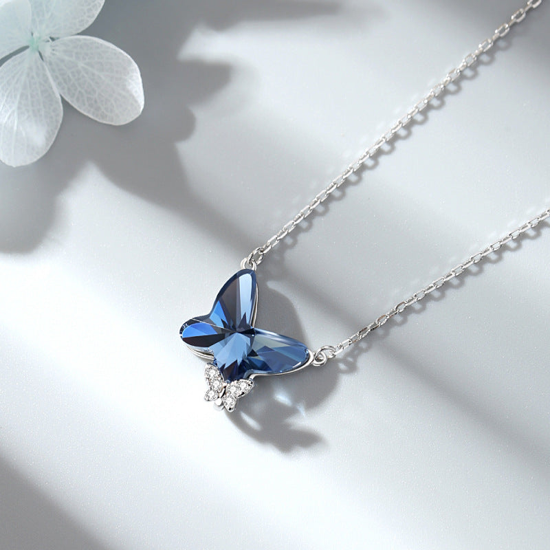 Sapphire Blue Cubic Zirconia Necklace - Splashis
