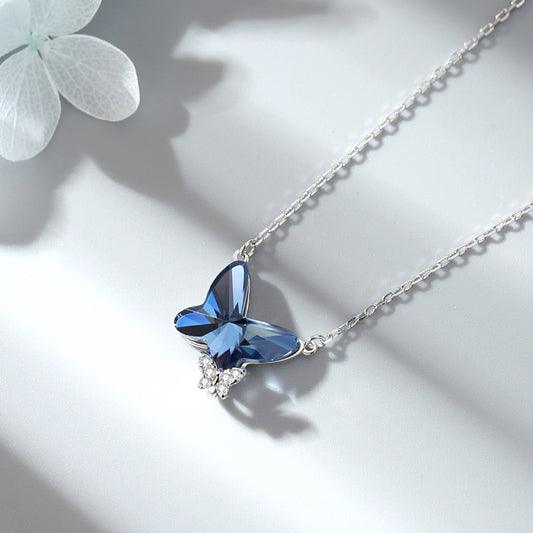 Sapphire Blue Cubic Zirconia Necklace - Splashis