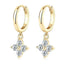 Moissanite hoop drop earrings 0.8 carat in 925 silver — primary view
